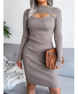 Fall/Winter Slim-fit Knit Dress 