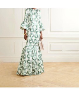Women's Elegant Print Loose Dress 