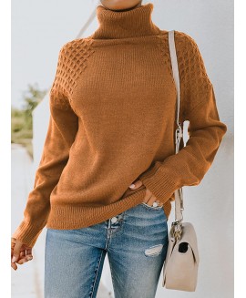 Turtleneck Sweater Long Sleeve Pullover 