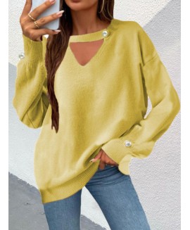 V-neck Solid or Pullover Sweater 