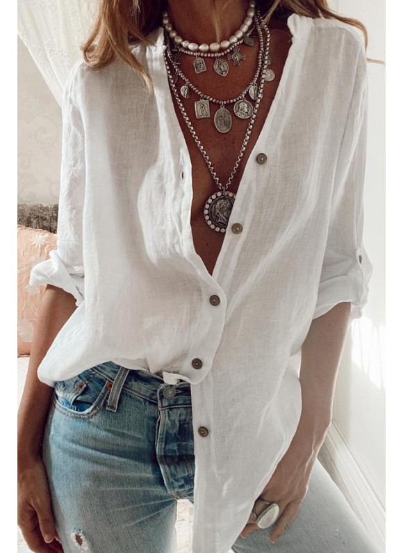 Solid or Long Sleeve Blouse