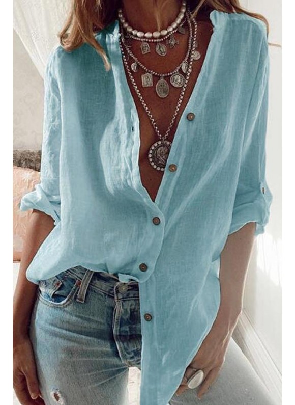 Solid or Long Sleeve Blouse