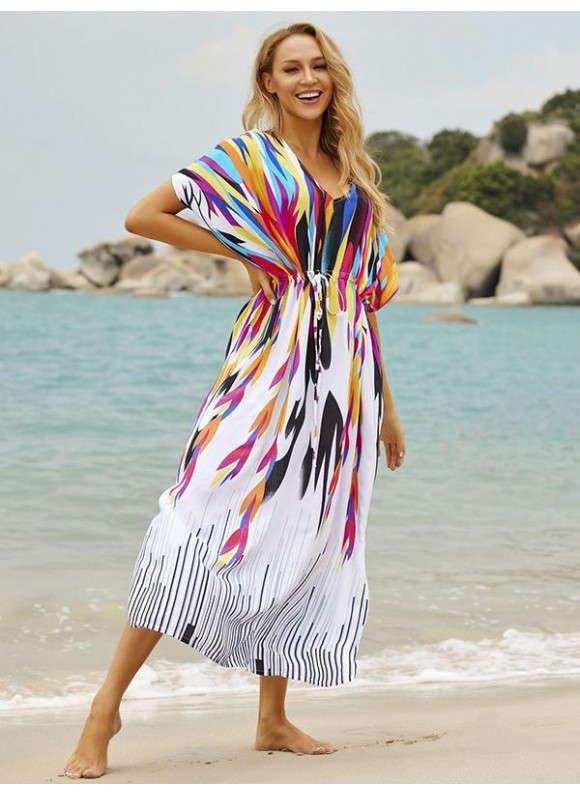 Women's orful Print Resort Beach er Up Dress
