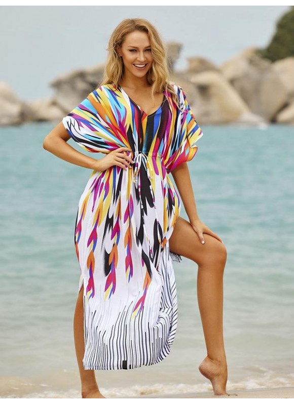 Women's orful Print Resort Beach er Up Dress