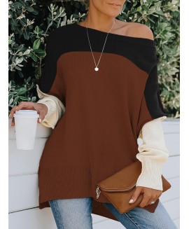 Fashion And Casual or Block Sweater Women 