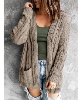 Loose Solid or Casual Sweater Cardigan 