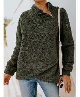 Lamb Wool Casual Loose Sweatshirt 