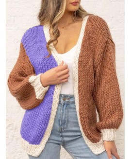 Casual Knit or Block Cardigan 
