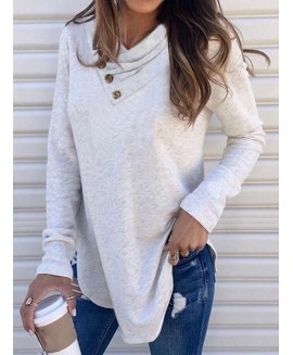 Pure or Loose Casual Long-sleeved T-shirt 