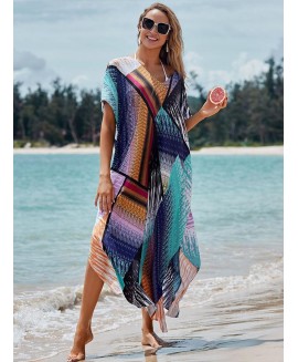 Women's orful Print Resort Beach er Up Dress 