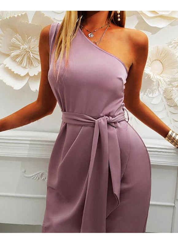 Elegant Solid or Strap Dress