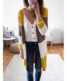 our Striped Twist Long Sleeve Cardigan 