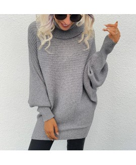 Solid or Lapel Bat Sleeve Sweater 