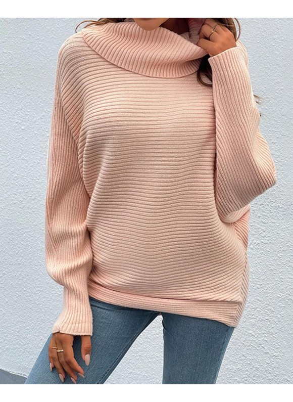 Solid or Lapel Bat Sleeve Sweater