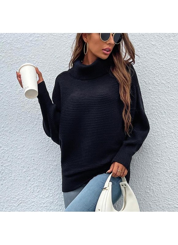 Solid or Lapel Bat Sleeve Sweater
