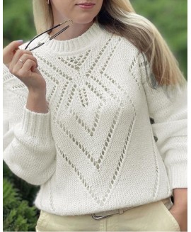 Autumn And Winter Casual Round Neck Long-sleeved Sweater 