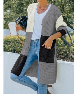 Autumn And Winter Mid-length Sweater Cardigan 