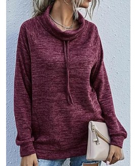 Women's Casual Pile lar Long-sleeved Sweater 