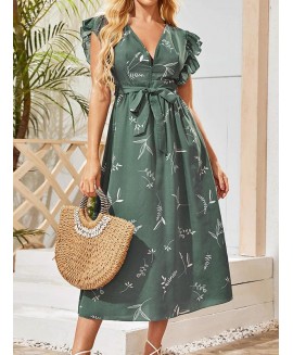 Floral-print Ruffled Maxi Dress 
