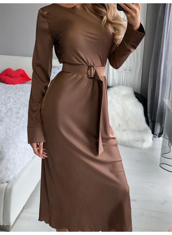 Solid or Belted Maxi Dress Elegant