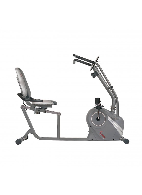 Sunny Health &amp; Fitness Cross Trainer Magnetic Recumbent Bike with Arm Exercisers - SF-RB4936