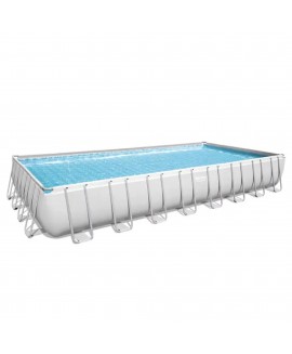 - 31.3ft x 16ft x 52 Inches Rectangular Frame Above Ground Pool Set 