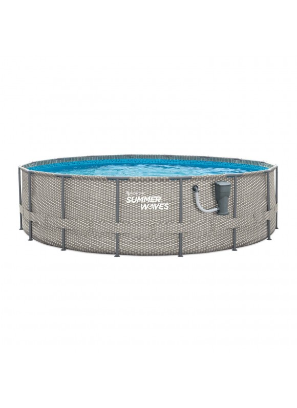 Summer Waves Active 20 ft x 48 in Above Ground Frame Swimming Pool Set with Pump