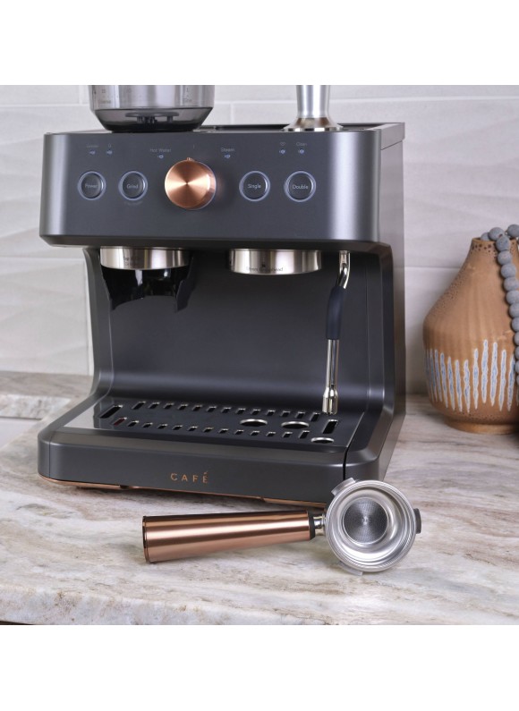 Cafe Bellissimo Semi-Automatic Espresso Machine &amp; Frother - Matte Black
