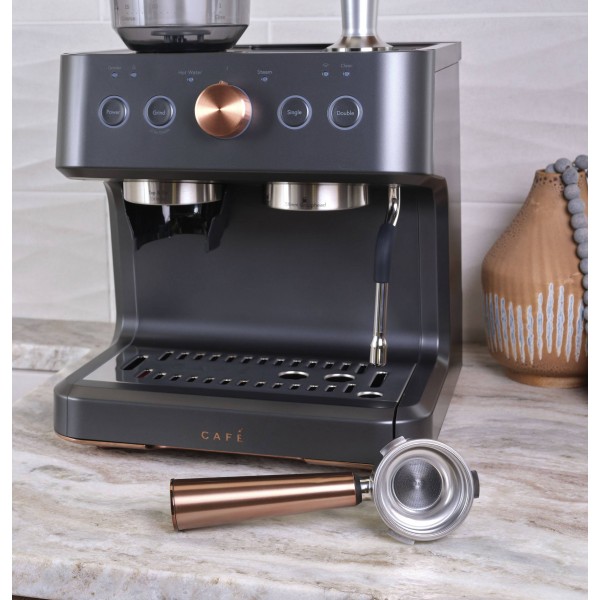 Cafe Bellissimo Semi-Automatic Espresso Machine &amp; Frother - Matte Black 