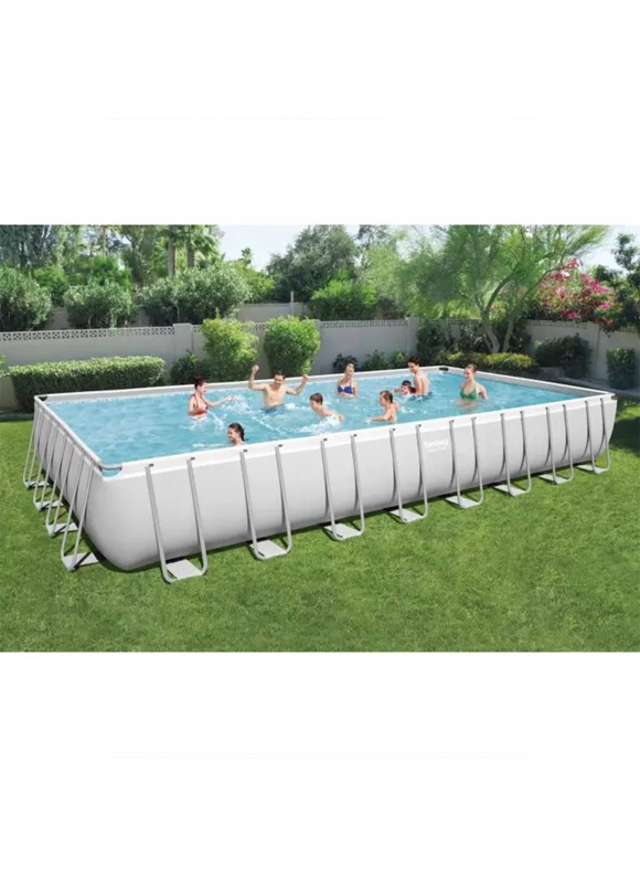 - 31.3ft x 16ft x 52 Inches Rectangular Frame Above Ground Pool Set