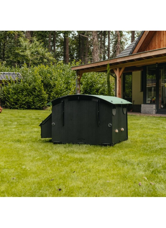 Nestera Small Ground Chicken Coop, Green and Black