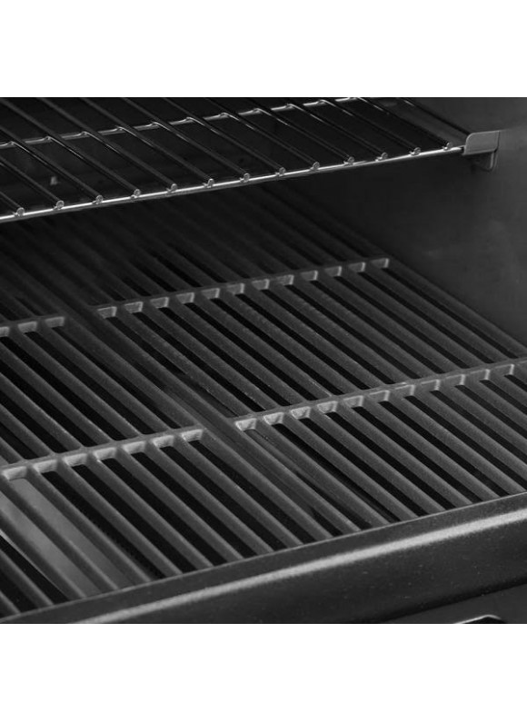 Char-Griller Texas Trio 3-Burner Dual Fuel Grill with Smoker in Black