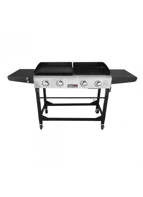 Royal Gourmet GD401 4-Burner Portable Flat Top GAS Grill and Griddle Combo