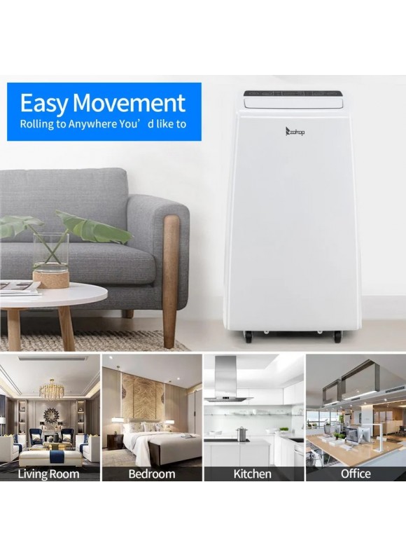 Winado Portable Air Conditioner 12,000 BTU AC Cooling Unit, Quiet Air Conditioning Rooms Up to 400 Sq.Ft with Remote Control, Cool, Fan Mode, Dehumidifier &amp; Window Mount Kit for Home, Office, Garage