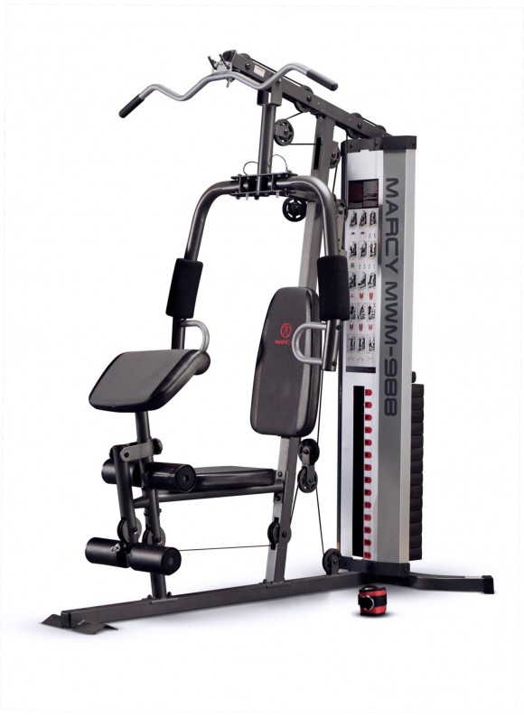 Marcy MWM-988 Pro Full Body Home Gym 150lb Adjustable Weight Workout Machine - 265 - Black
