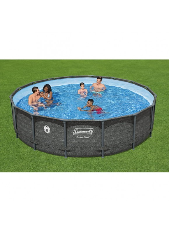 Coleman Power Steel 16 ft. x 42 in. Round Metal Frame Above Ground Pool Set