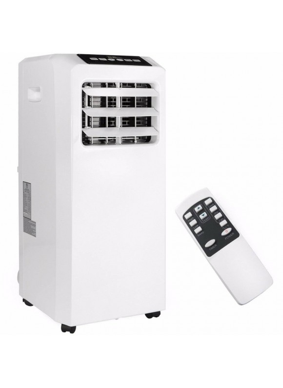 Barton 8,000 BTU Portable Air Conditioner Dehumidifier Fan A/C Cooling with Remote Control Kit, Size: 8000 BTU, White