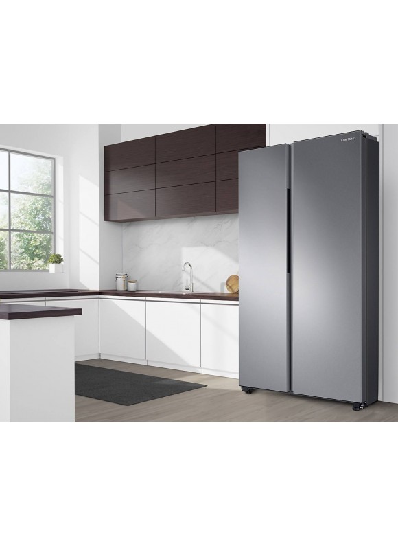 Samsung - 28 Cu. ft. Side-by-Side Refrigerator with WiFi and Large Capacity - Stainless Steel