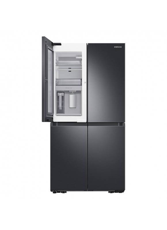 Samsung - 29 cu. ft. 4-Door Flex French Door Refrigerator with WiFi, Beverage Center and Dual Ice Maker - Fingerprint Resistant Black Stainless Steel