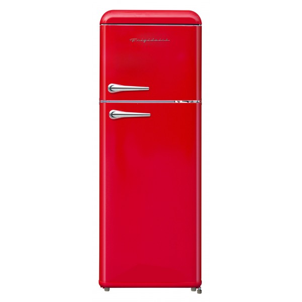 Frigidaire EFR756-RED 7.5 Cu. ft. Retro Mini Fridge in Red with Rounded Corners and Top Freezer 