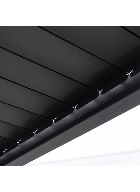Pergola 10 ft. W x 20 ft. D Adjustable Louvered Roof Metal Pergola SORARA Roof Color: White, Frame Finish: White
