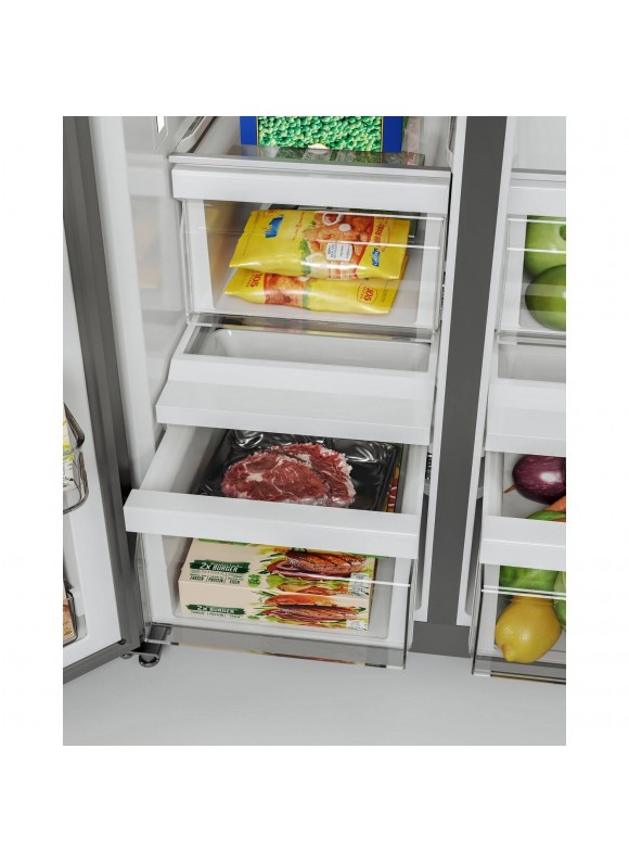 Midea MRS26D5AST 26.3 Cu. ft. Stainless Side-by-Side Refrigerator