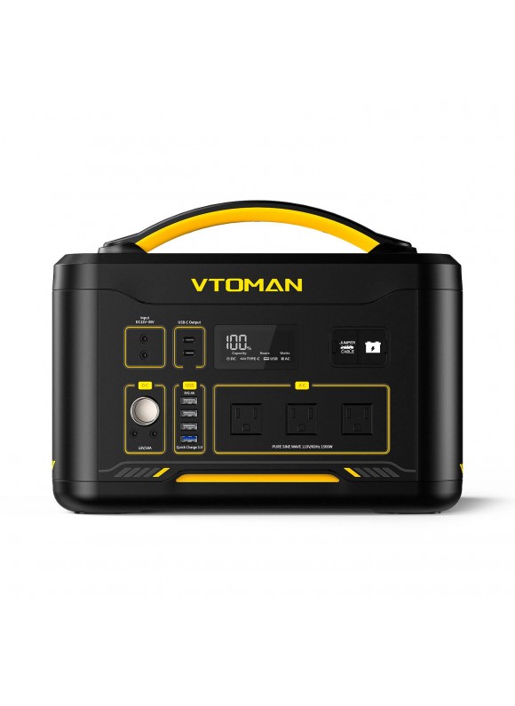 VTOMAN Jump 1500X Portable Power Station | 1500W/ 828Wh LiFePO4 Battery Jump 1500X+BACKUP*2