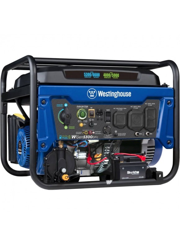 Westinghouse 6600 Home Backup Watt Dual Fuel Portable Generator with Remote Electric Start &#038; Co Sensor