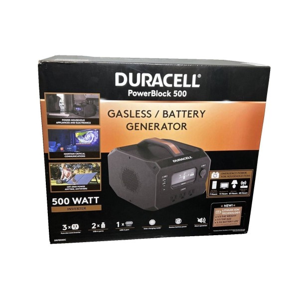 Duracell PowerBlock 500 Portable Gasless Battery Generator 