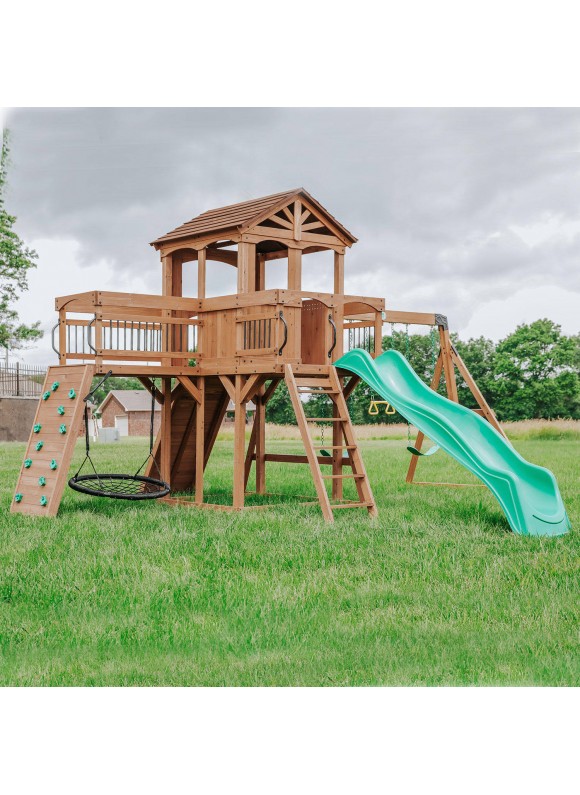 Backyard Discovery Sterling Point Cedar Swing Set- Assembly Included