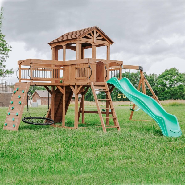 Backyard Discovery Sterling Point Cedar Swing Set- Assembly Included 