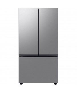 Samsung - Bespoke 30 Cu. ft. 3-Door French Door Refrigerator with Beverage Center - Stainless Steel 