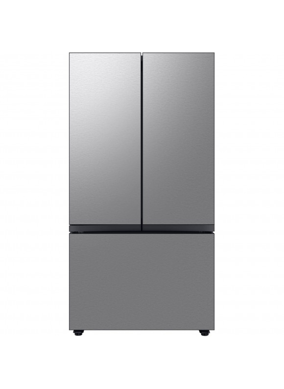 Samsung - Bespoke 30 Cu. ft. 3-Door French Door Refrigerator with Beverage Center - Stainless Steel
