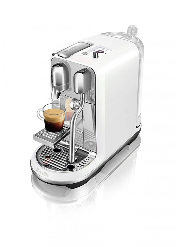 Nespresso by Breville Creatista Plus Capsule Coffee Machine Sea Salt Bne800sst, White